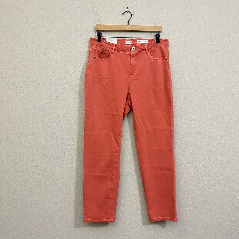 J.JILL Jeans Red Clover Denim Slim Ankle Authentic Fit Straight NWT